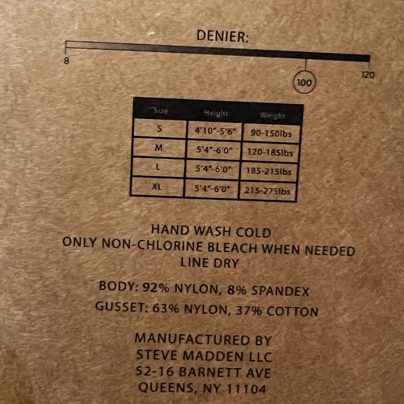 NWT Steve Madden Microfiber Opaque Tights 2 Pairs - Picture 5 of 7